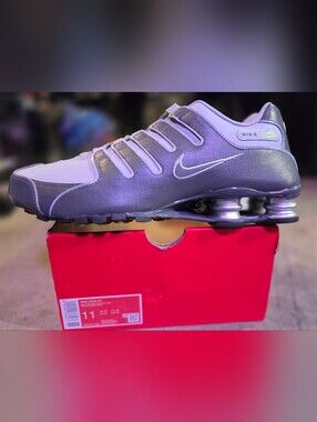 Nike Shox NX Running In Neon Green And Grey Glossy Leather Outsole
